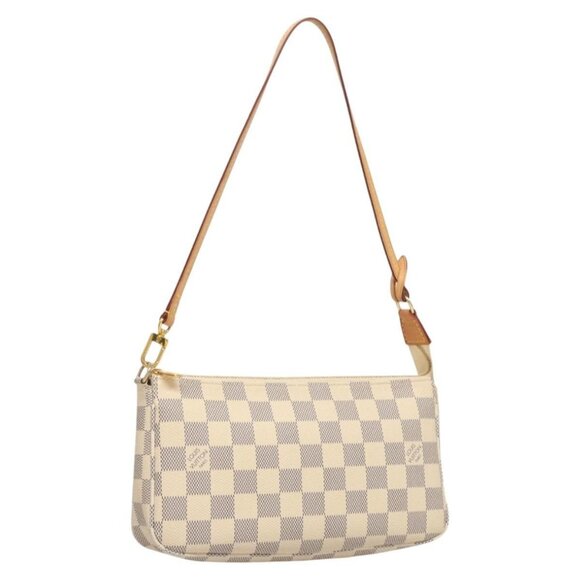 LOUIS VUITTON Damier Azur Pochette Accessoires Pouch LV Auth - Picture 1 of 16